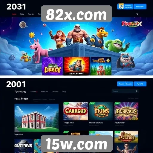 Evolução do design do 82x.com ao longo do tempo